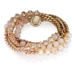 Chloe + Isabel Bead + Chain Multi-Wrap Bracelet Blush B079PH NEW in Dust Bag